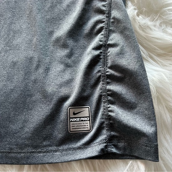 Nike Pro Fitted Short Sleeve Top Gray Color Size Small - Picture 4 of 7